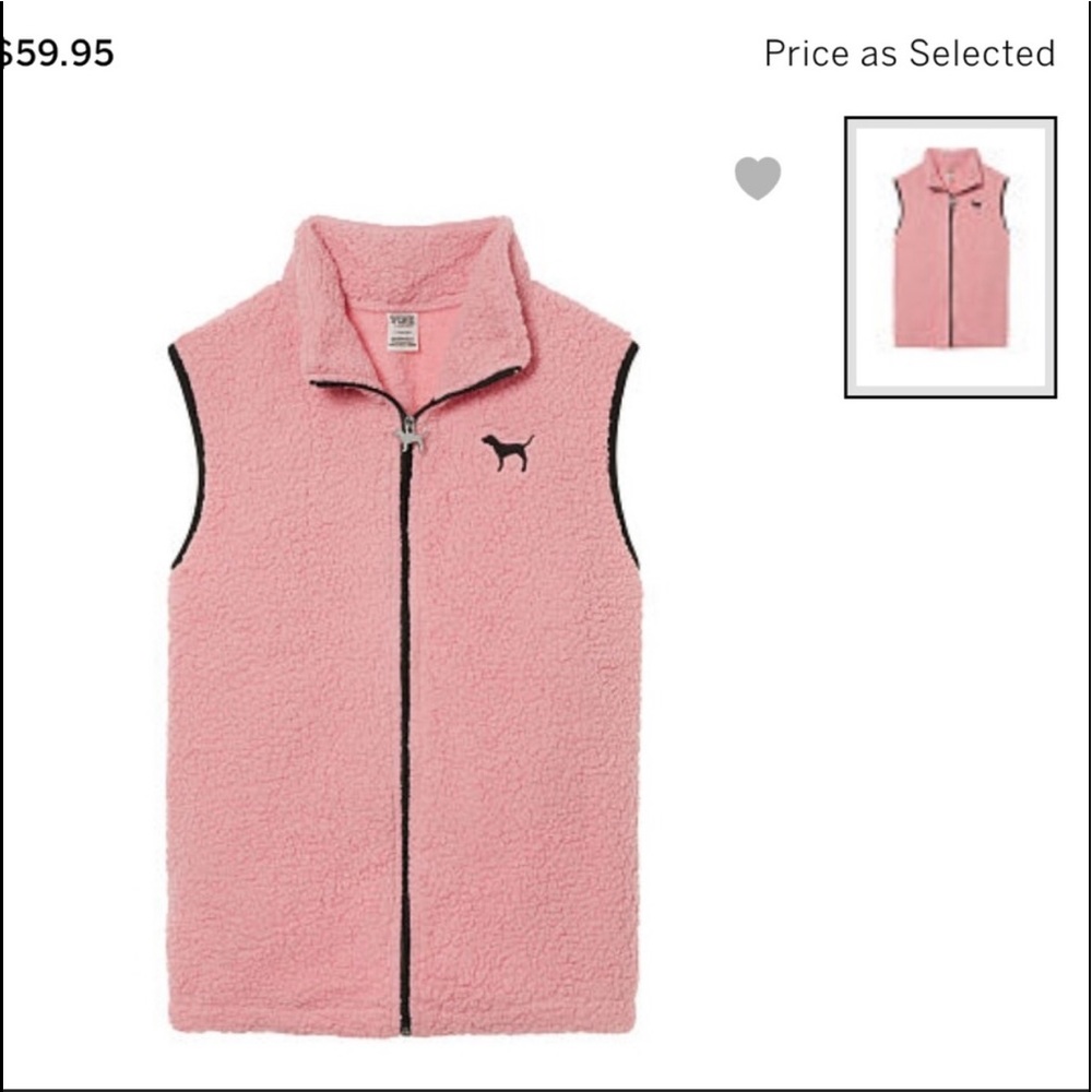 VS Pink Sherpa Vest